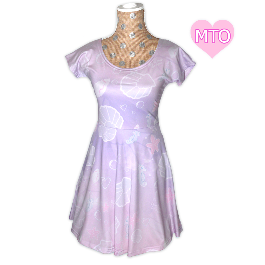 pastel lavender ocean theme dress