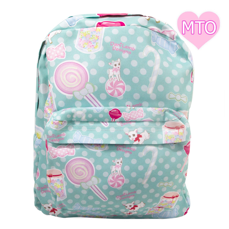 candy print backpack mint