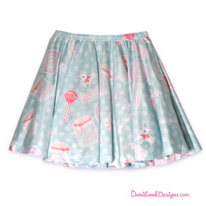 mint print candy skirt